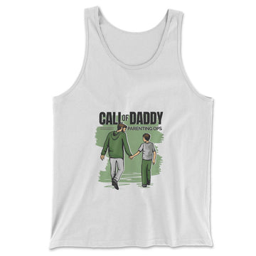 Call Of Daddy Men/Unisex Tank in White color